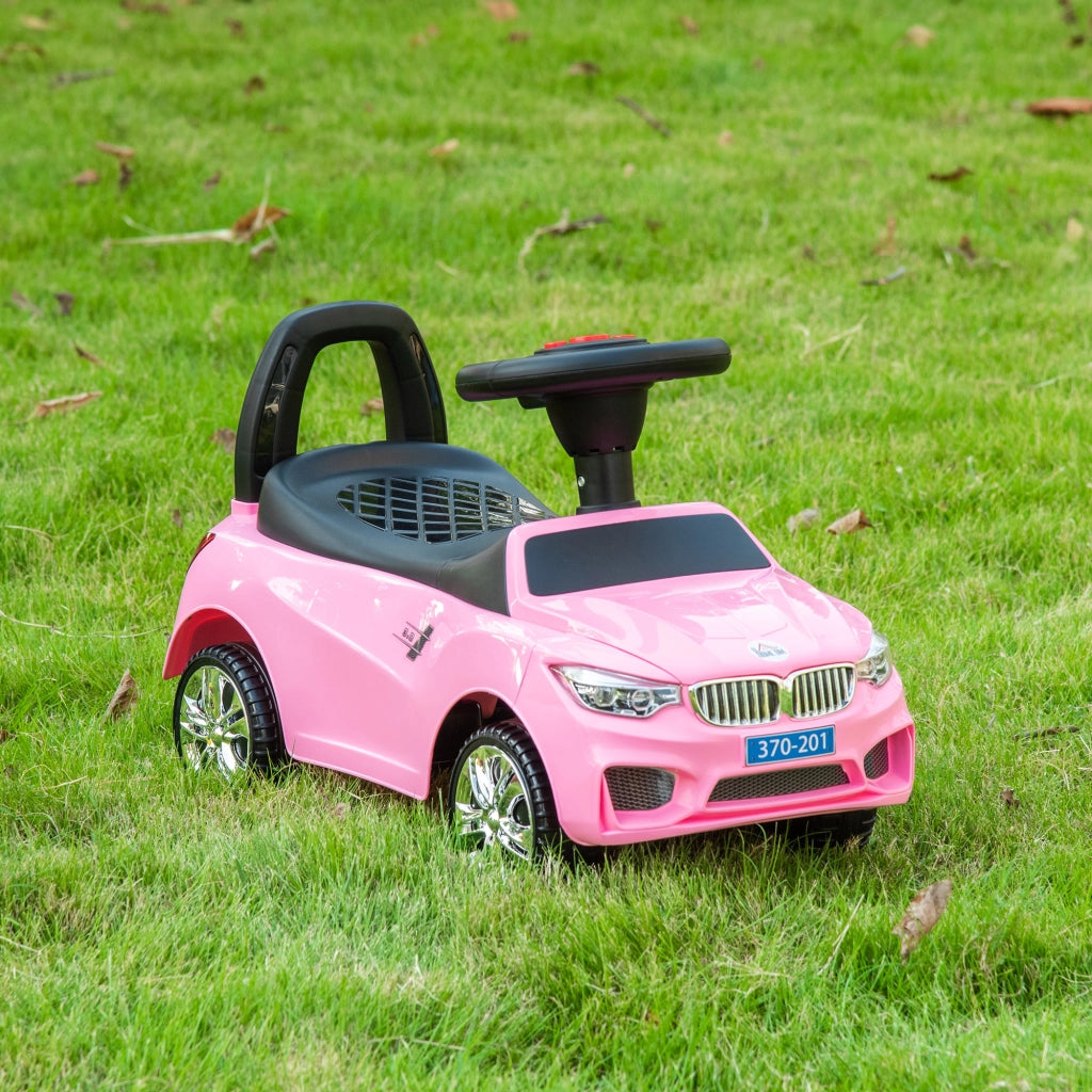 Macchina Cavalcabile per Bambini 18-36 Mesi ¨C Xylo ¨C Rosa con Luci Suoni e Volante