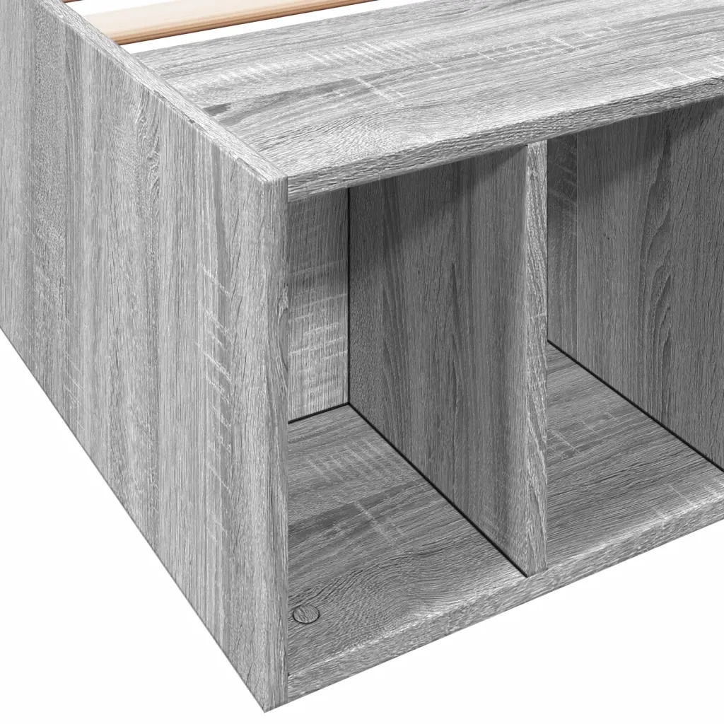 Letto singolo | Letto per adulti | Giroletto Grigio Sonoma 75x190 cm in Legno Multistrato