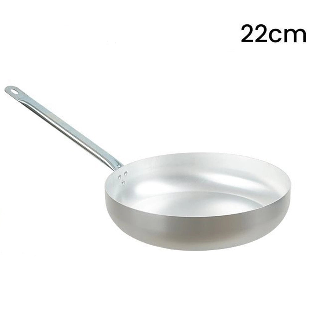 Trade Shop - Saltapasta Padella In Alluminio Con Manico Metallo ø20-22-24 Cm Utensile Per Cucina -