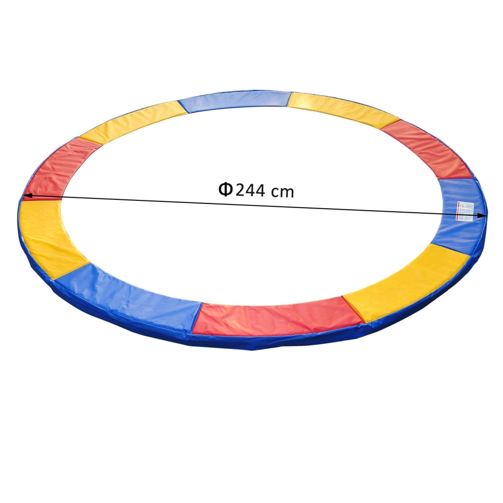 Copertura per Trampolino Elastico Rosso Giallo e Blu Ø244 cm
