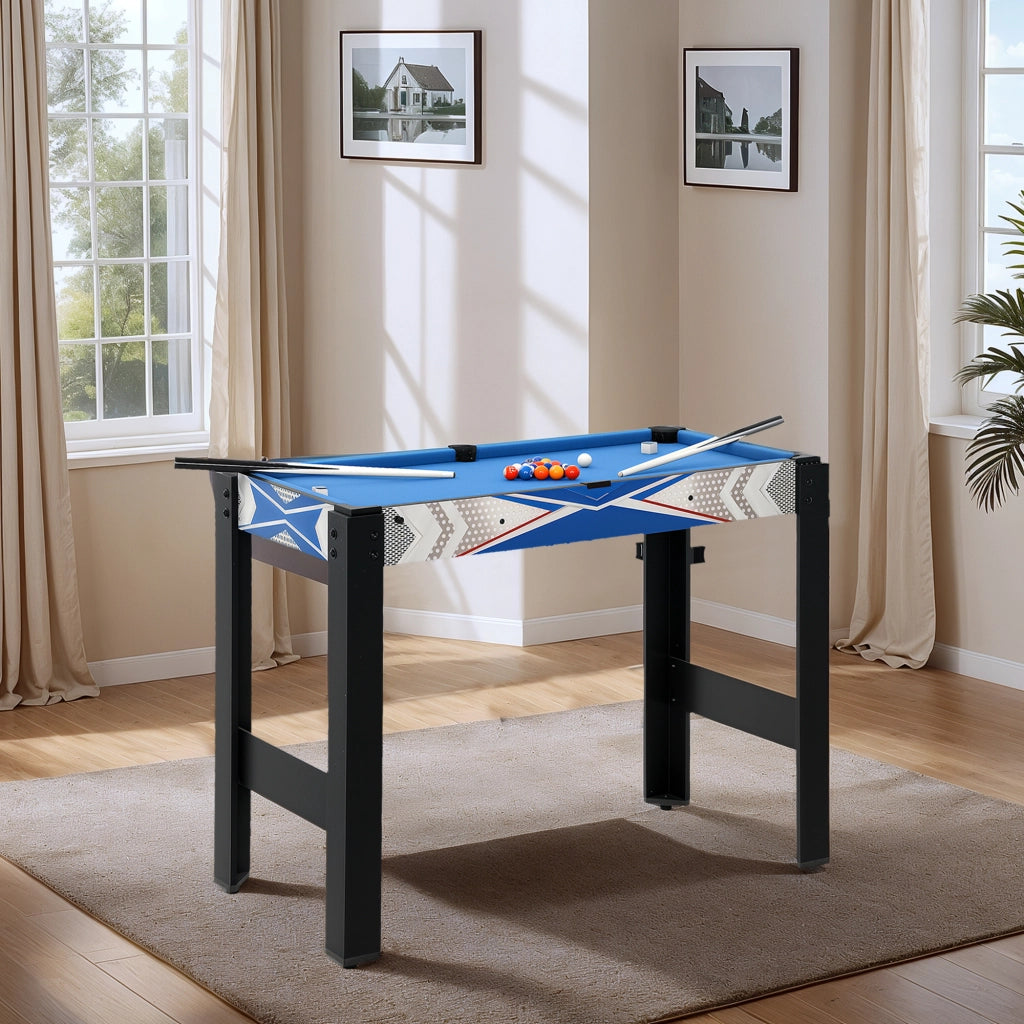 Tavolo da gioco 5 in 1 ¨C Minimal ¨C MDF, plastica, blu