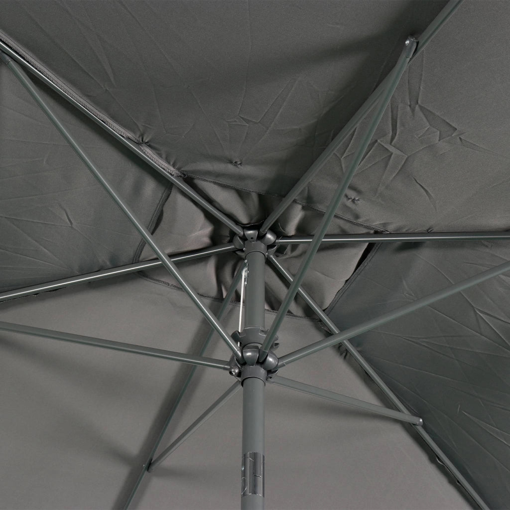 Ombrellone rettangolare, 2x3m, grigio