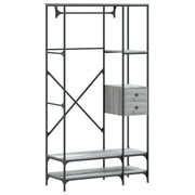 Appendiabiti con Scaffali Grigio Sonoma in Legno Multistrato CFW8133669