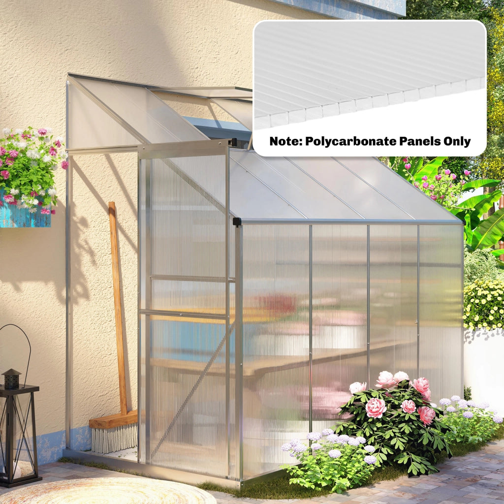 Set 10 Lastre Alveolari 120x60 cm Anti-UV Tagliabili per Serre e Pensiline Tettoie in Policarbonato Trasparente