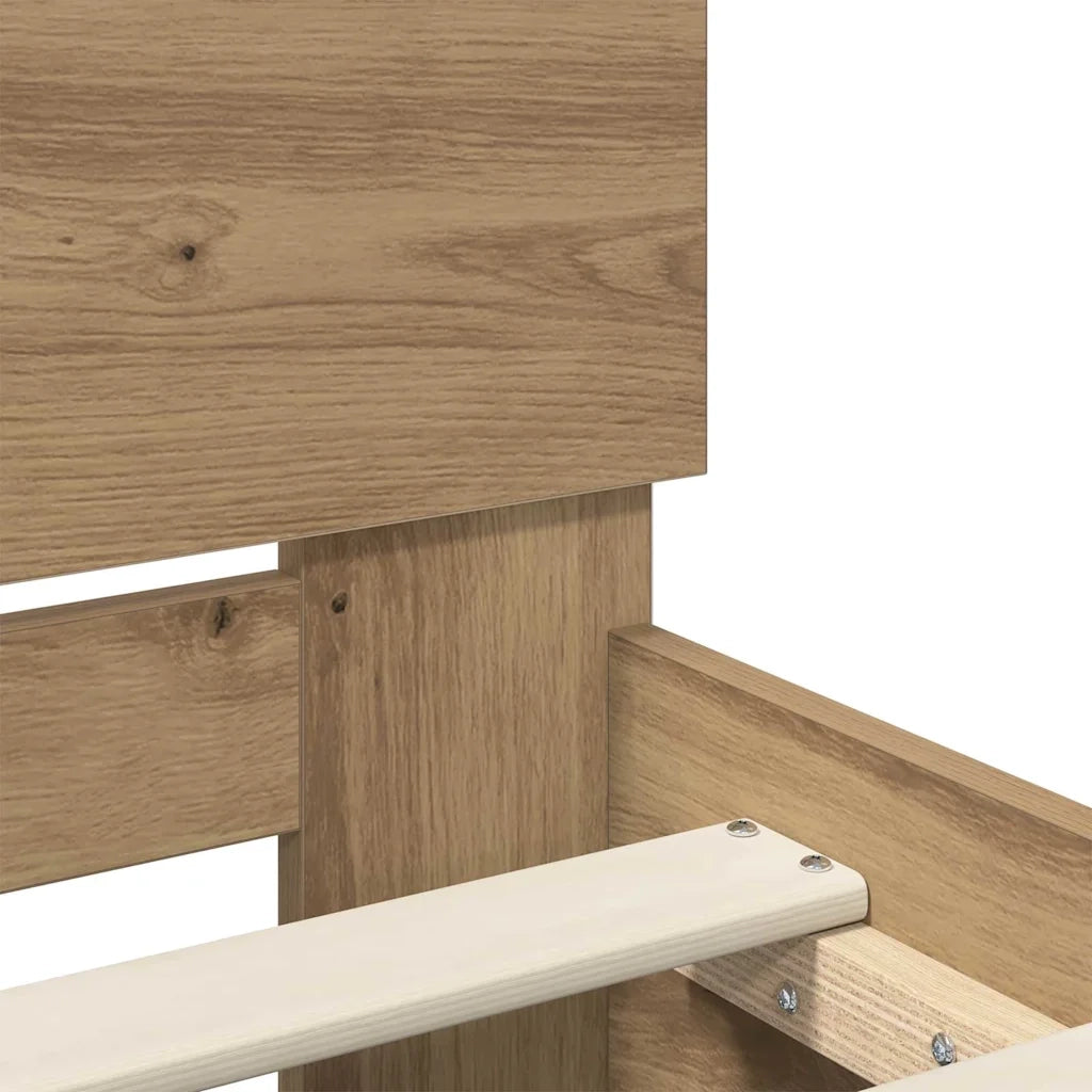 Letto matrimoniale | Letto per adulti | Struttura del letto Rovere artigianale 140 x 190 cm