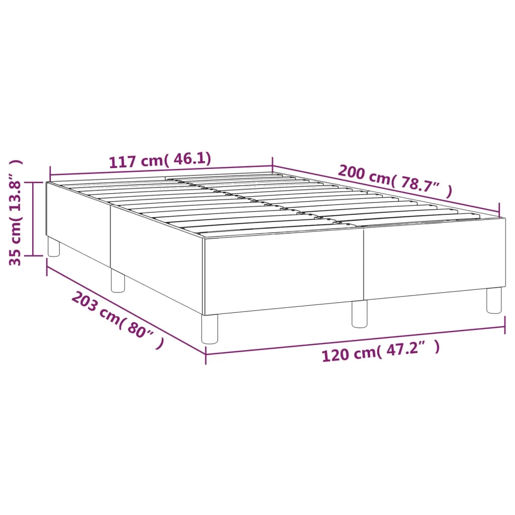 Struttura Letto a Rete a Molle Nero 120x200 cm in Similpelle 3121035