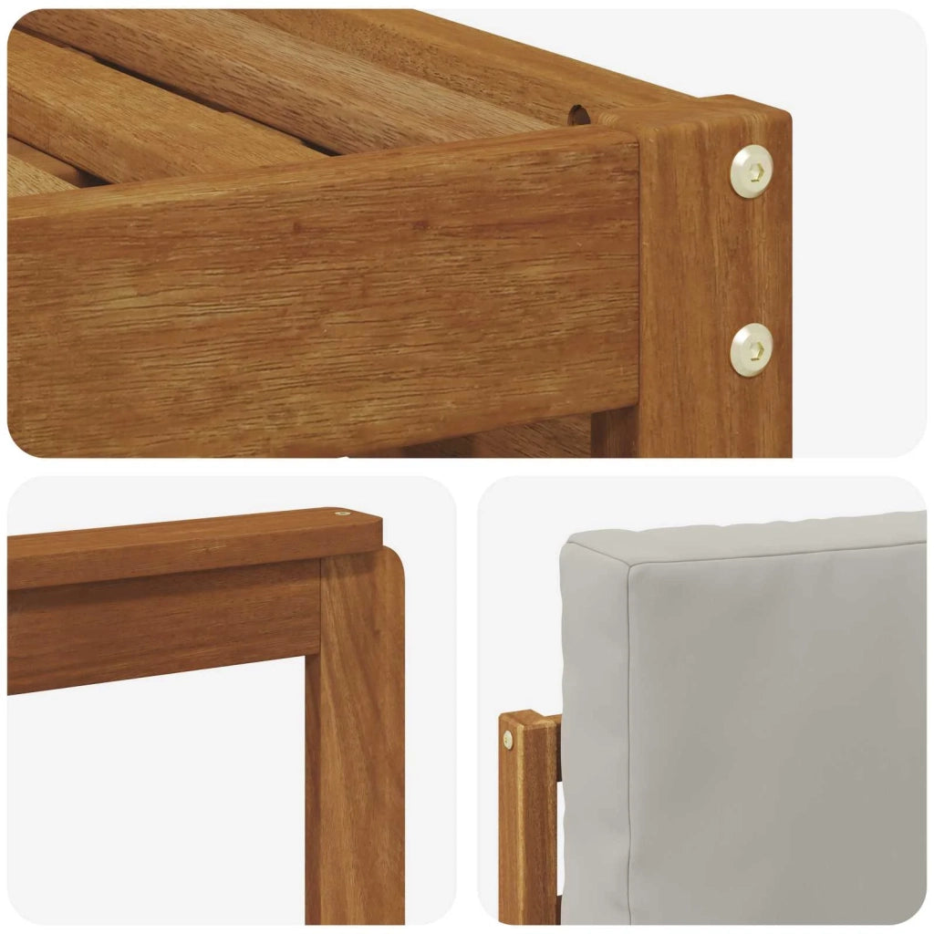 Set divani con cuscino 9 pcs Grigio Naturale e Chiaro 3374556
