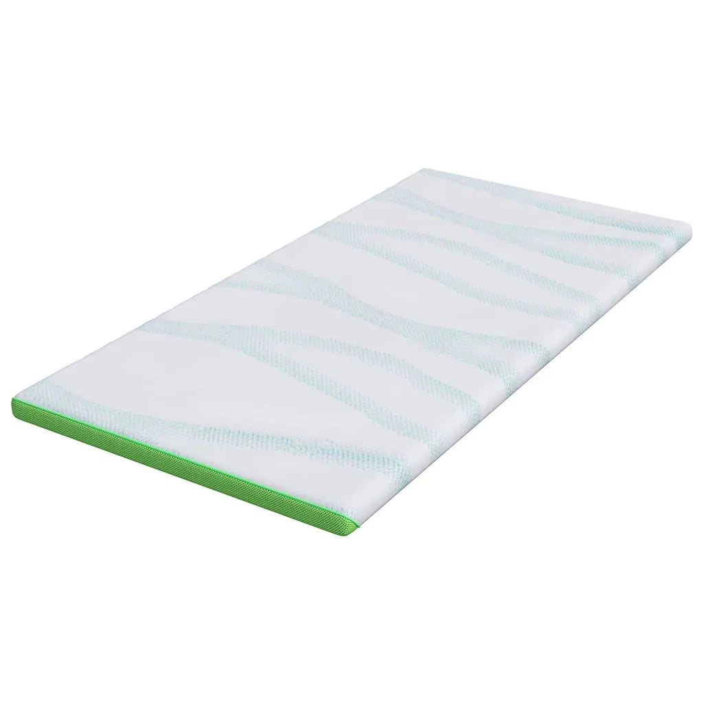 Topper per materasso Bianco e Verde 90 x 200 cm 4106157