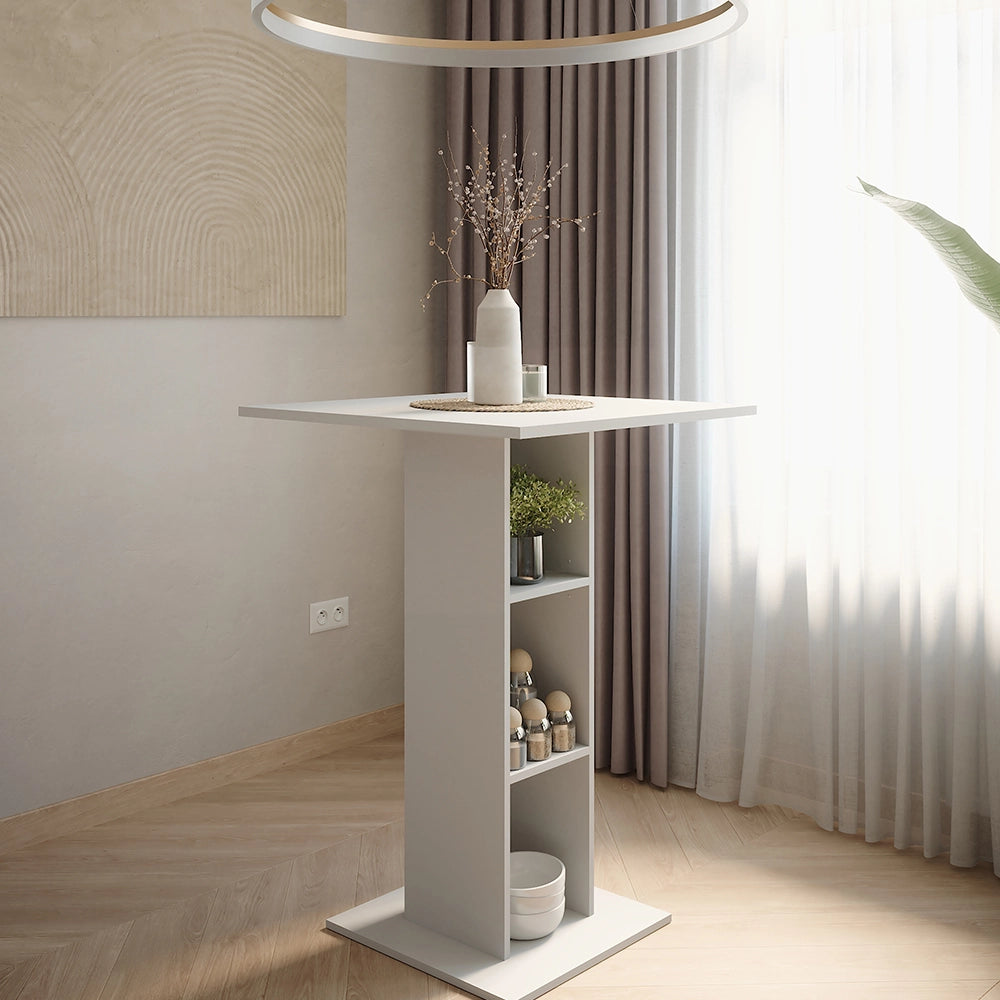 Vicco Tavolo da bar Bianco 75 x 75 cm