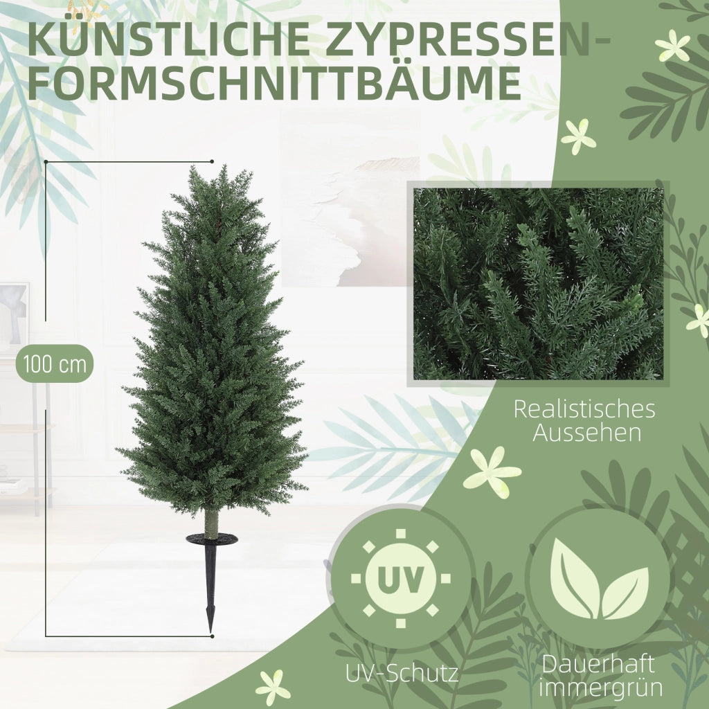 Piante Finte ¨C zephmum ¨C Verde, Set di 2 Cipressi Artificiali