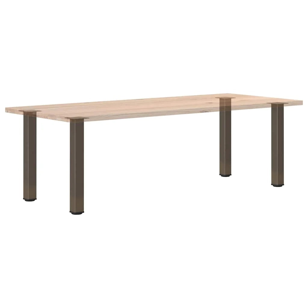 Set di 4 gambe per tavolo consolle in acciaio 72-74 cm con piedini regolabili stile moderno acciaio naturale 02_0056768