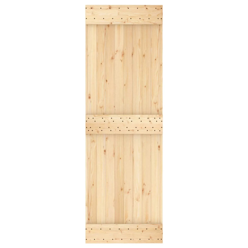 Porta scorrevole Naturale e Nero 70 x 210 cm 3445121