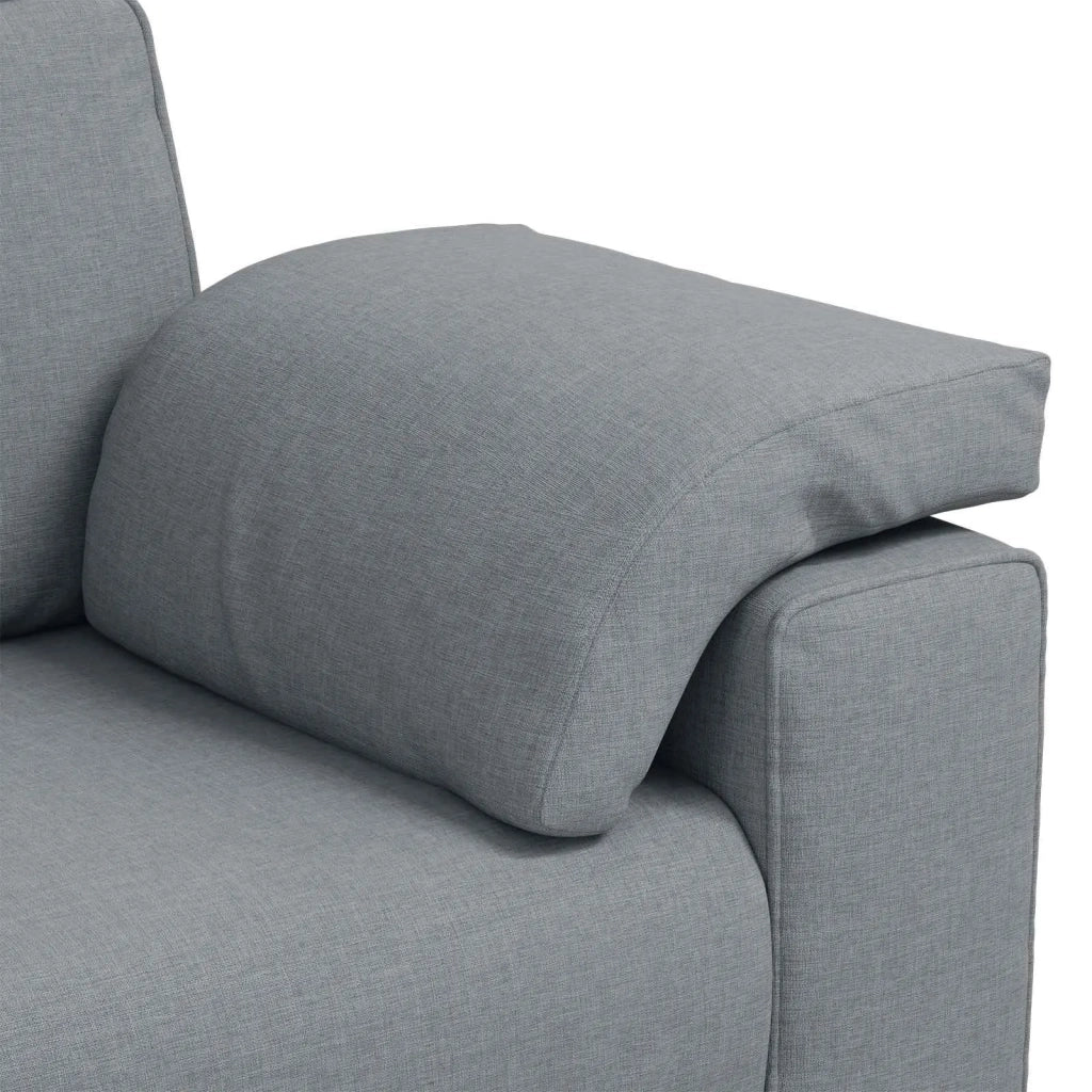Divano 3 pcs Grigio chiaro 219 x 80 x 82 cm Tessuto misto lino 3324658