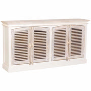 Credenza artigianale in legno bianco 182x38x93h cm