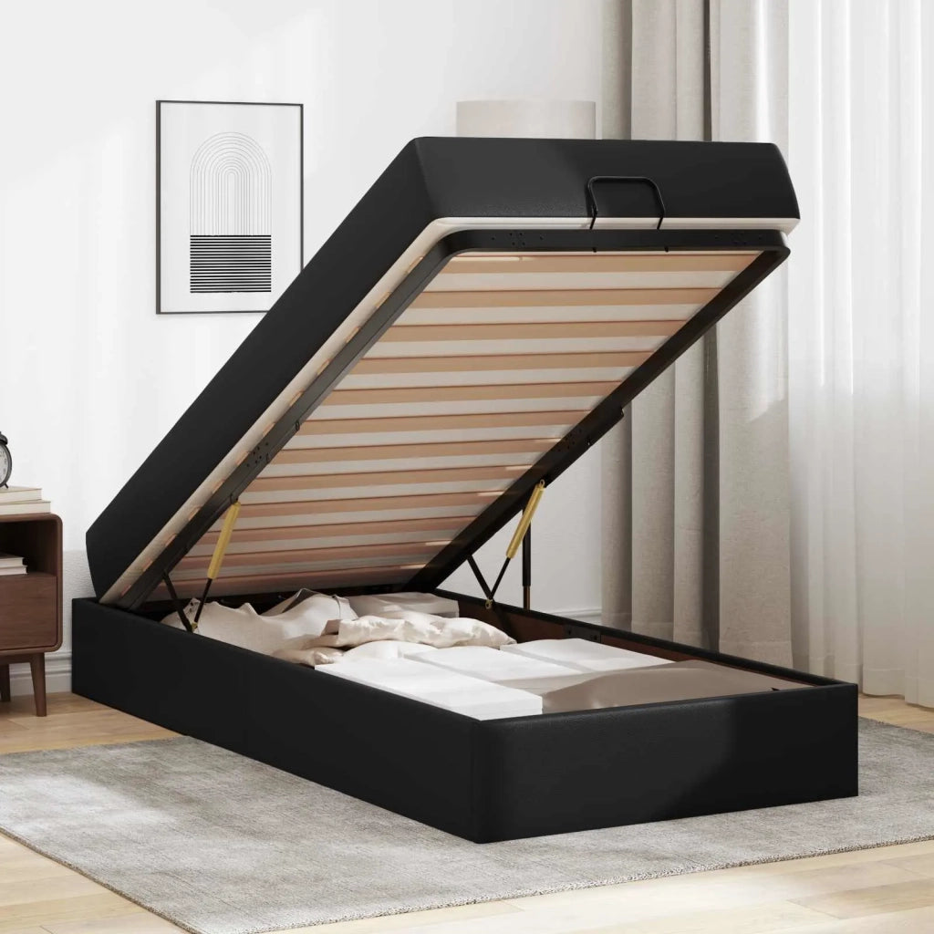 Struttura letto con materasso Altro 2 pcs Nero PVC 3399409