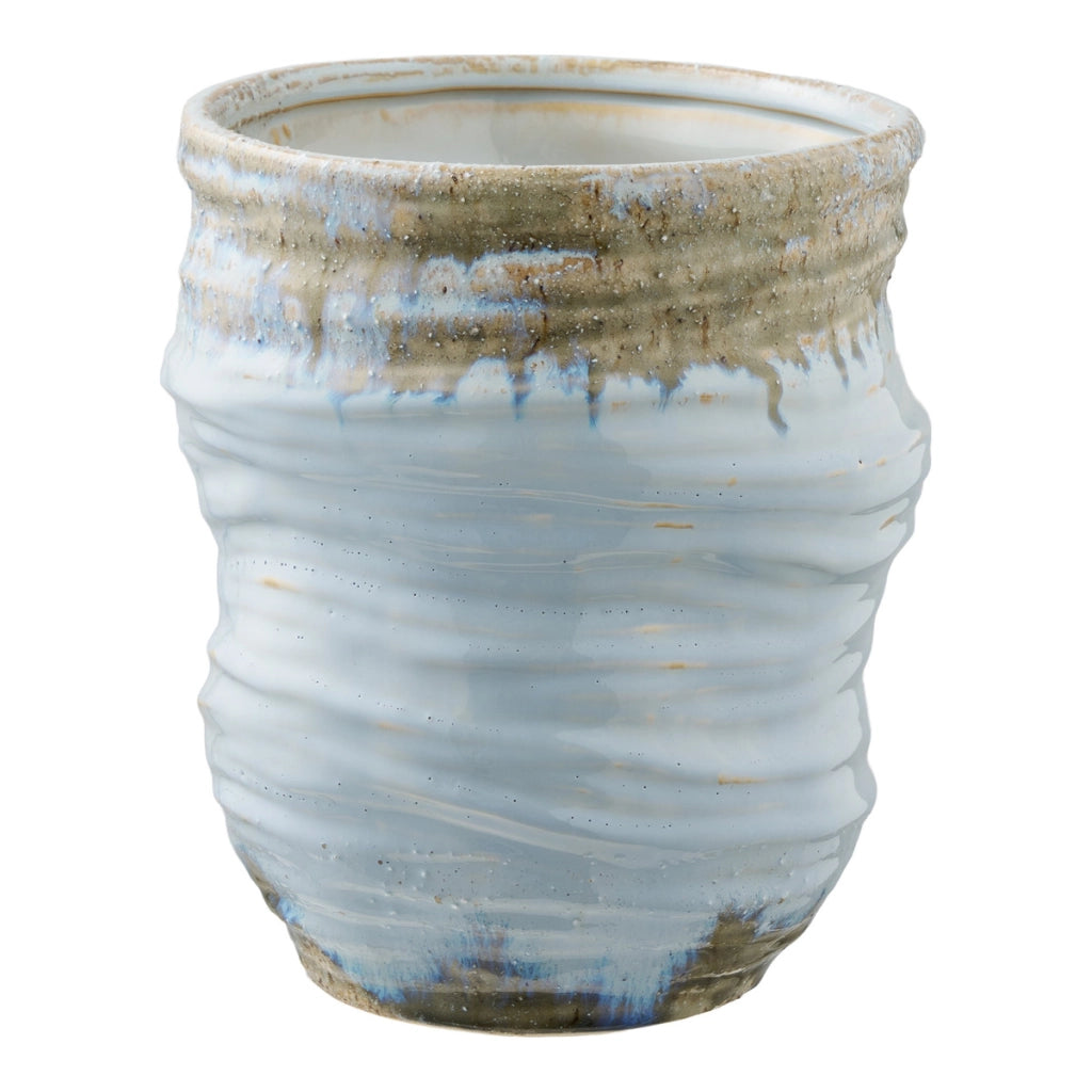 Vaso Decorativo Hillerod, Blu, Ceramica, 19,5x19,5x22,5 cm