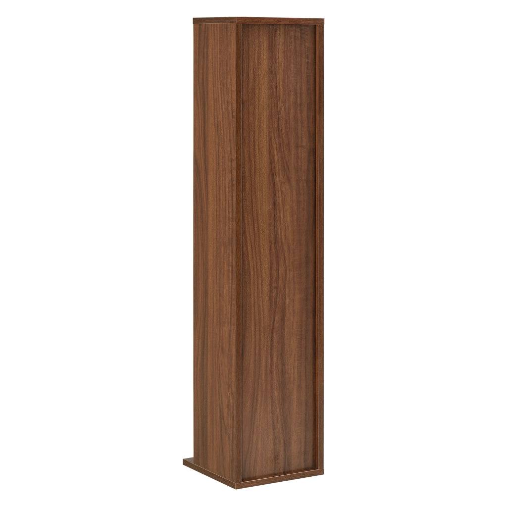Scaffale a Colonna Tynset con 6 Scomparti per CD DVD 90x20x20 cm Effetto Noce [en.casa]