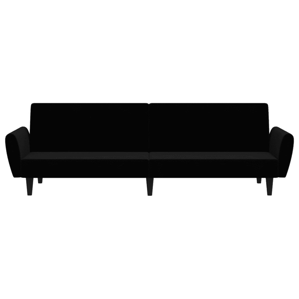 Divano letto | Sof¨¤ letto | Letto singolo a 2 Posti Nero in Velluto