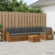 Set divano sezionale con cuscino 6 pcs Naturale e Antracite 3384448