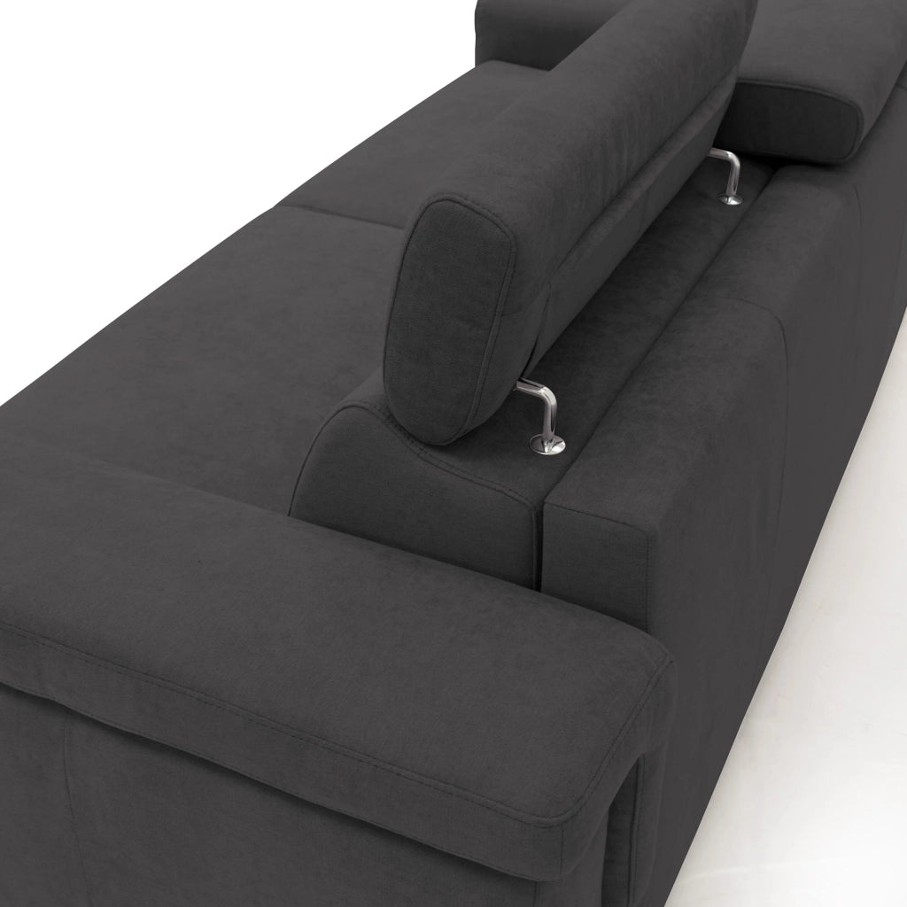 Giunone Divano letto mat. H18 200 cm (mat. 120x197 cm) nero