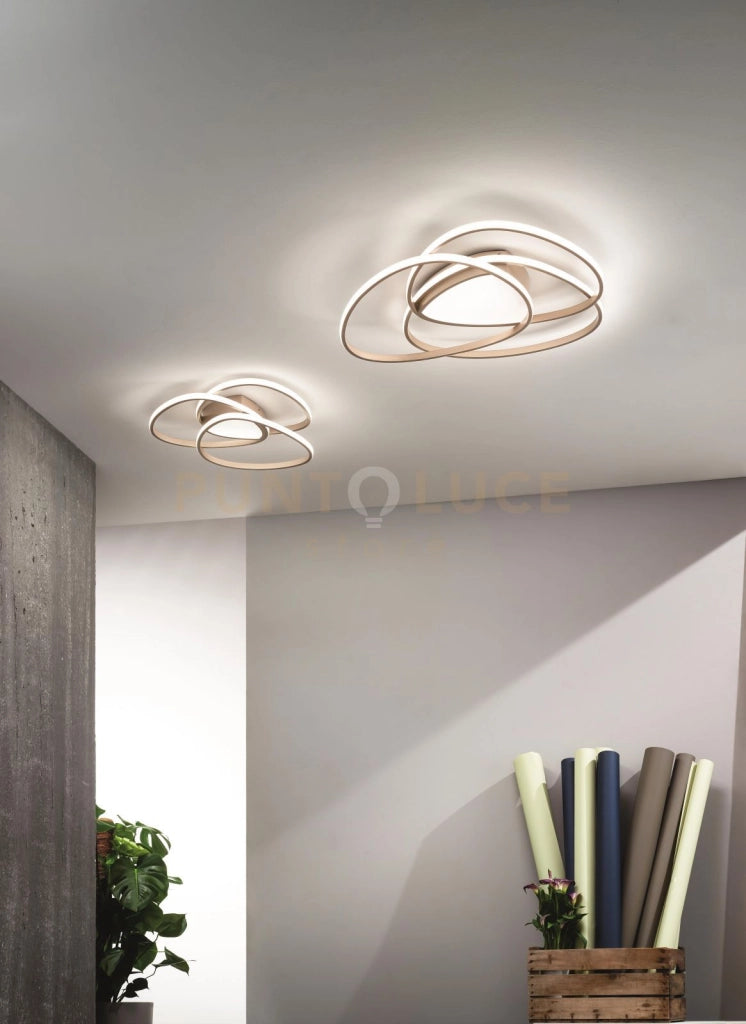 PLAFONIERA ROSE PICCOLA ORO 3000K 5096lm 60w DIMMERABILE D.54CM