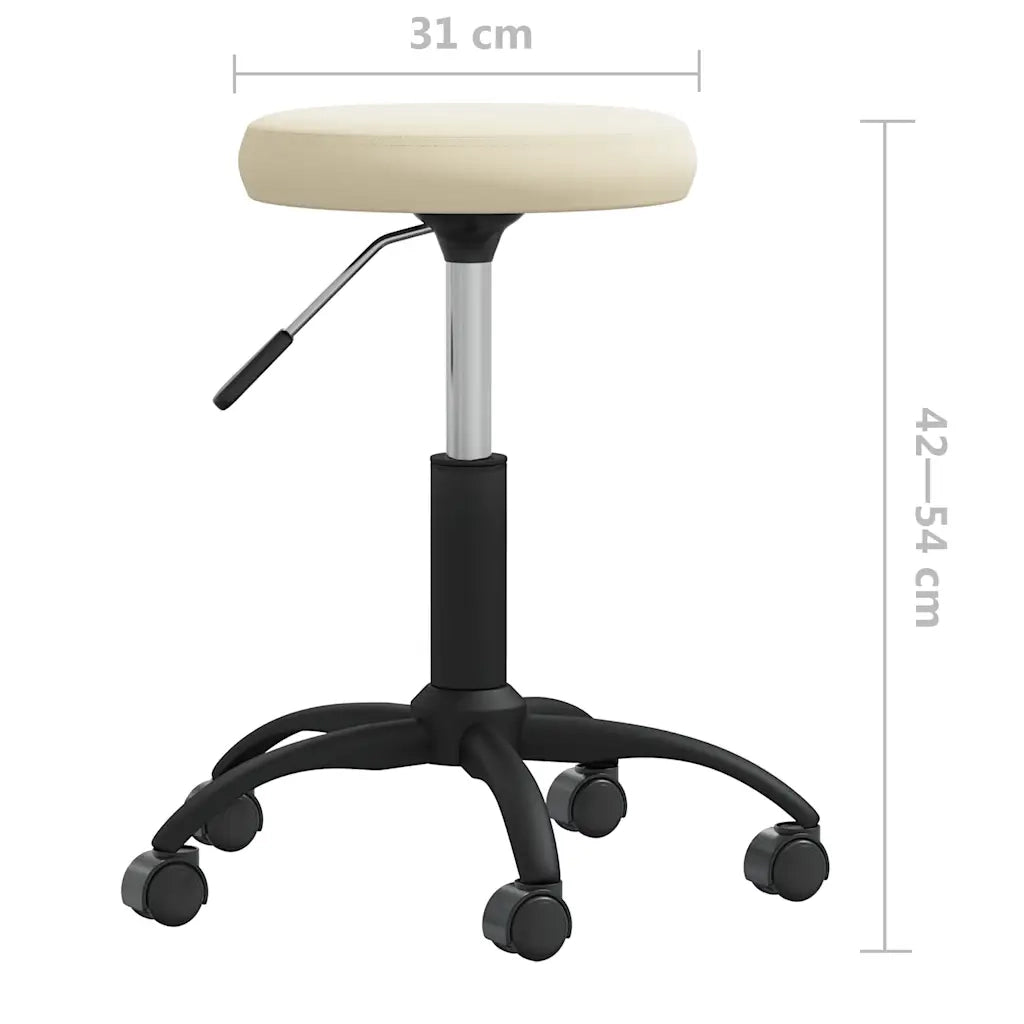 Sedia Girevole da Ufficio Crema in Velluto 333173