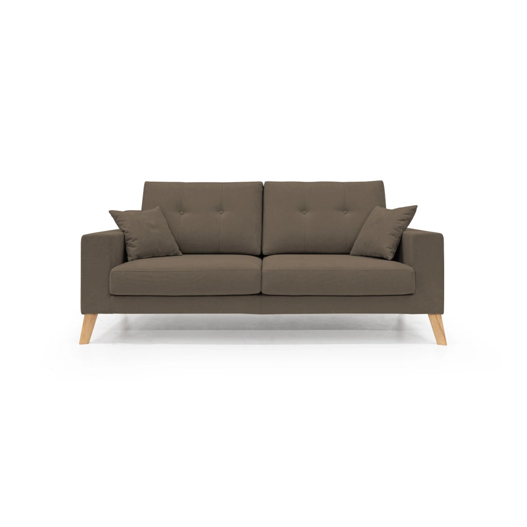 Danish Divano moderno in tessuto morbido impermeabile T02 206 cm marrone