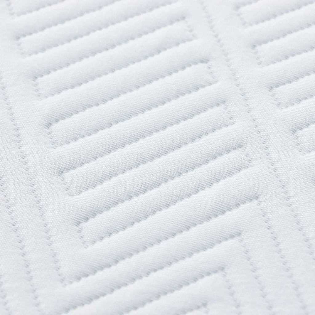 Materasso Bianco e Blu 140 x 190 cm Tessuto Jacquard
