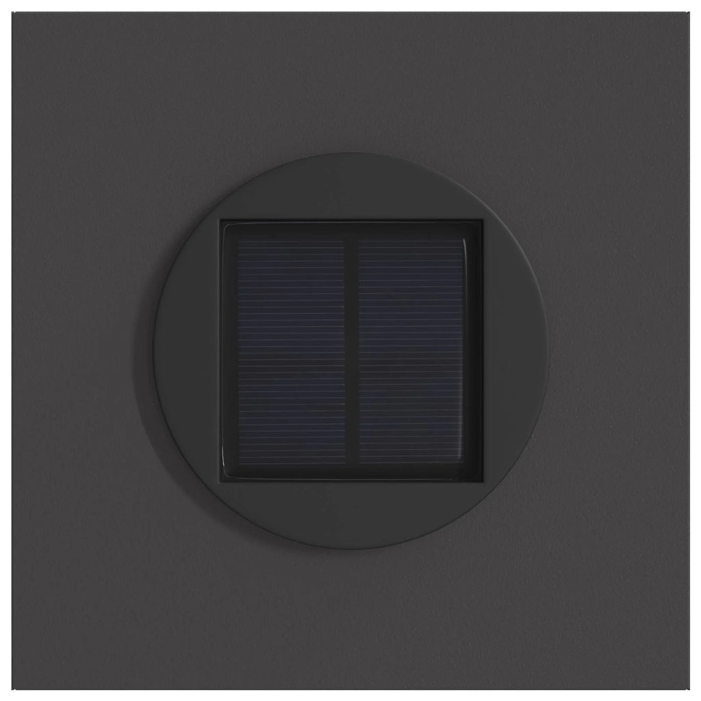Faro LED solare per sentieri 2 pcs Nero 879758