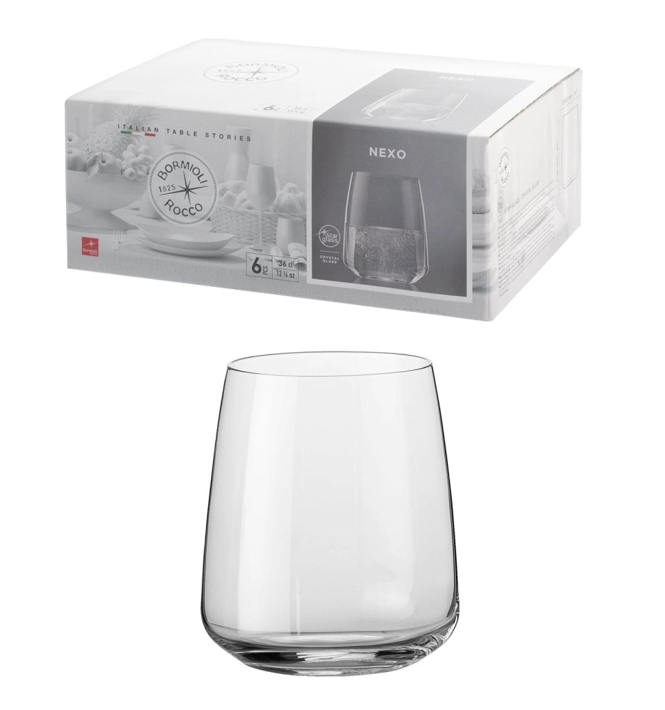 Set 6 Bicchieri da Tavola Nexo Acqua in Vetro 36 cl Bormioli