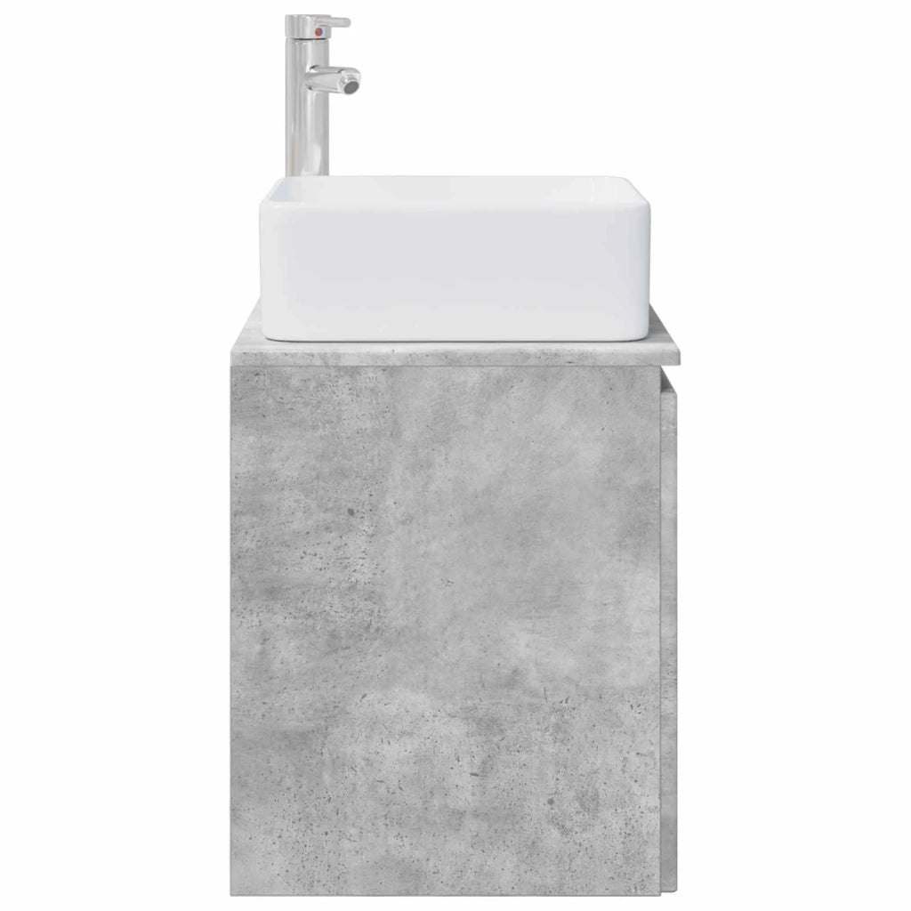 Mobile Lavabo | Armadio Lavabo da Parete Grigio Cemento 53 x 35 x 63 cm