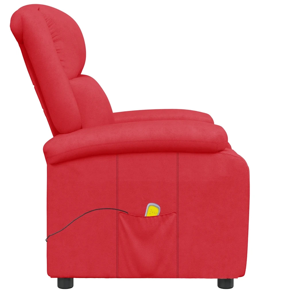 Poltrona Massaggiante Rossa in Similpelle 340167