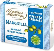 SPUMA DI SCIAMPAGNA SAPONE SOLIDO BUCATO 125 GR X2 MARSIGLIA