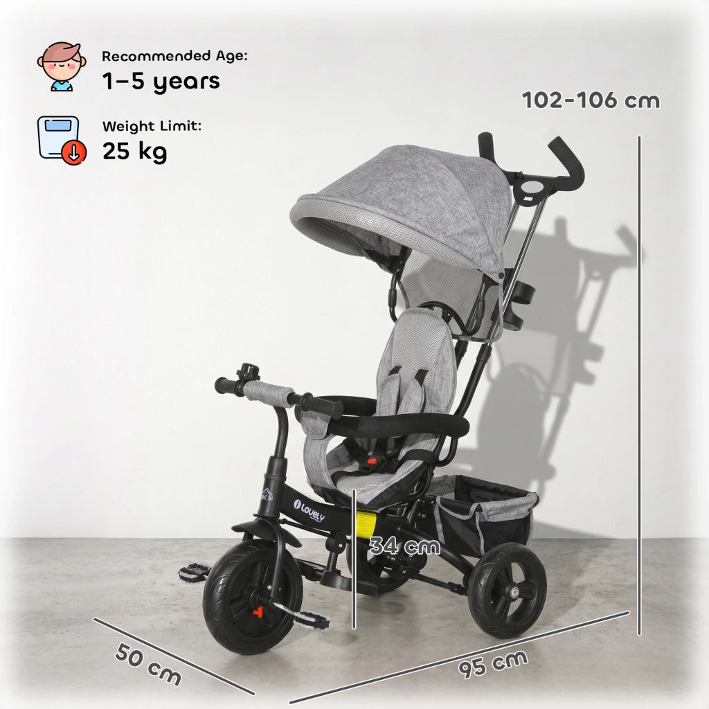 Triciclo Bambini 6 in 1 ¨C Minimal ¨C Grigio