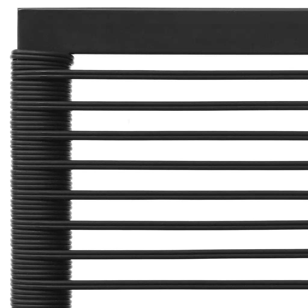 Set Salotto da Giardino 7 pz | Set di Mobili da Esterno Nero e Grigio in Polyrattan