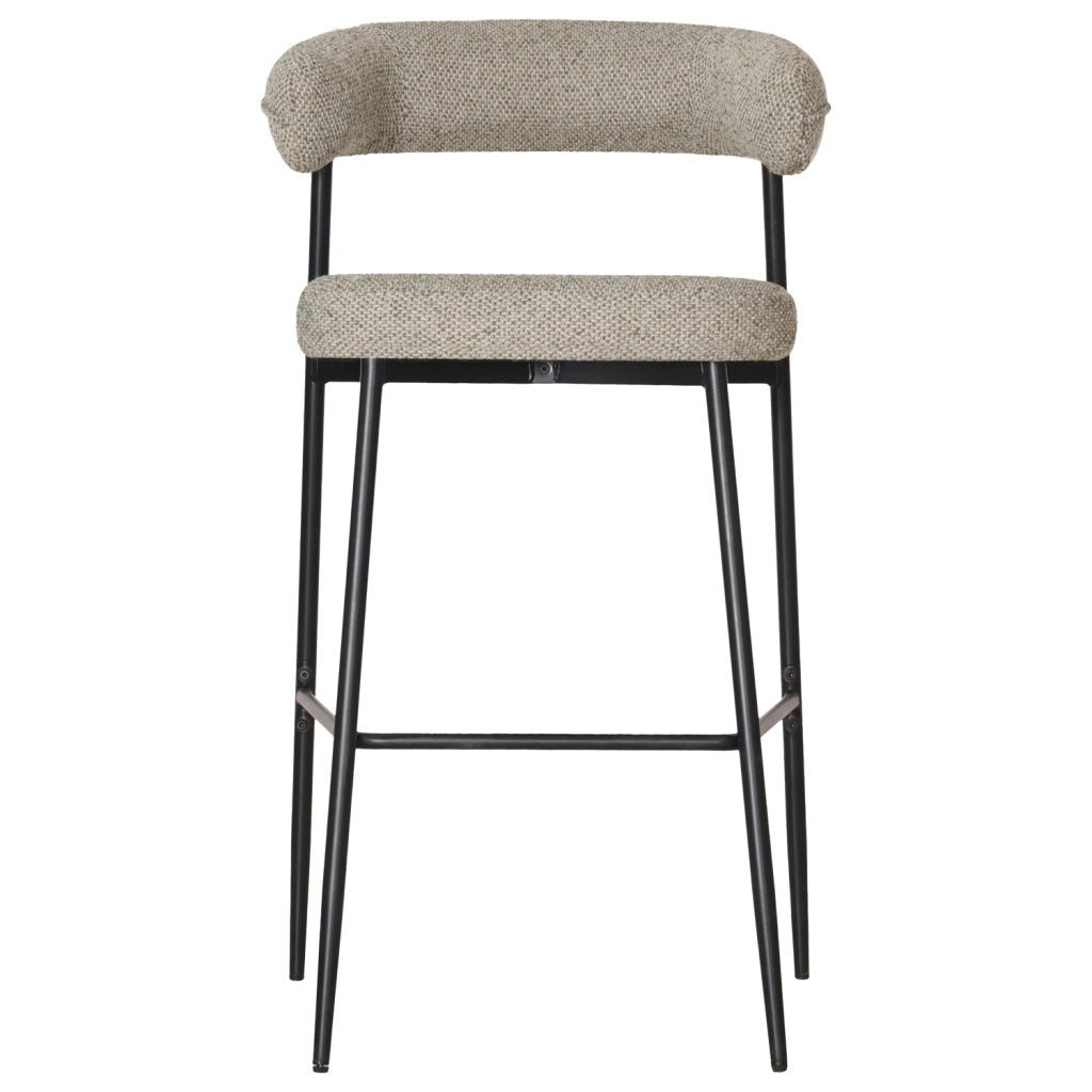 Set di 2 sgabelli THEA in tessuto verde screziato
