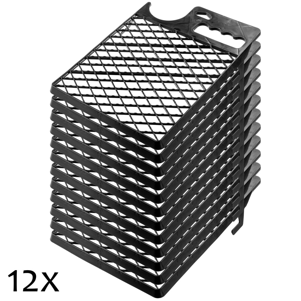 Griglia per pittura piccola KADAX 230x305mm per rullo, nera, con supporto per secchio, 12 pezzi