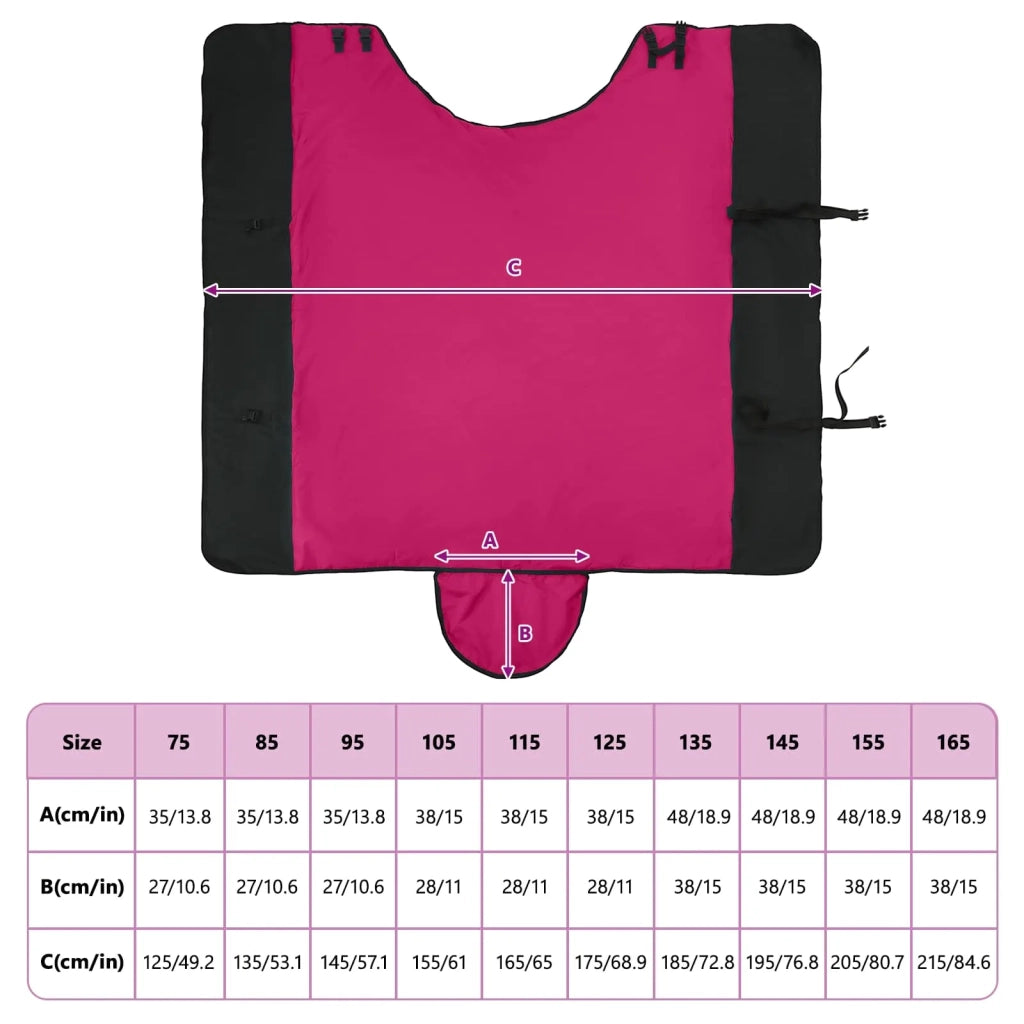 Coperta per Cavalli Rosa e Nero 95 cm Poliestere 42013079