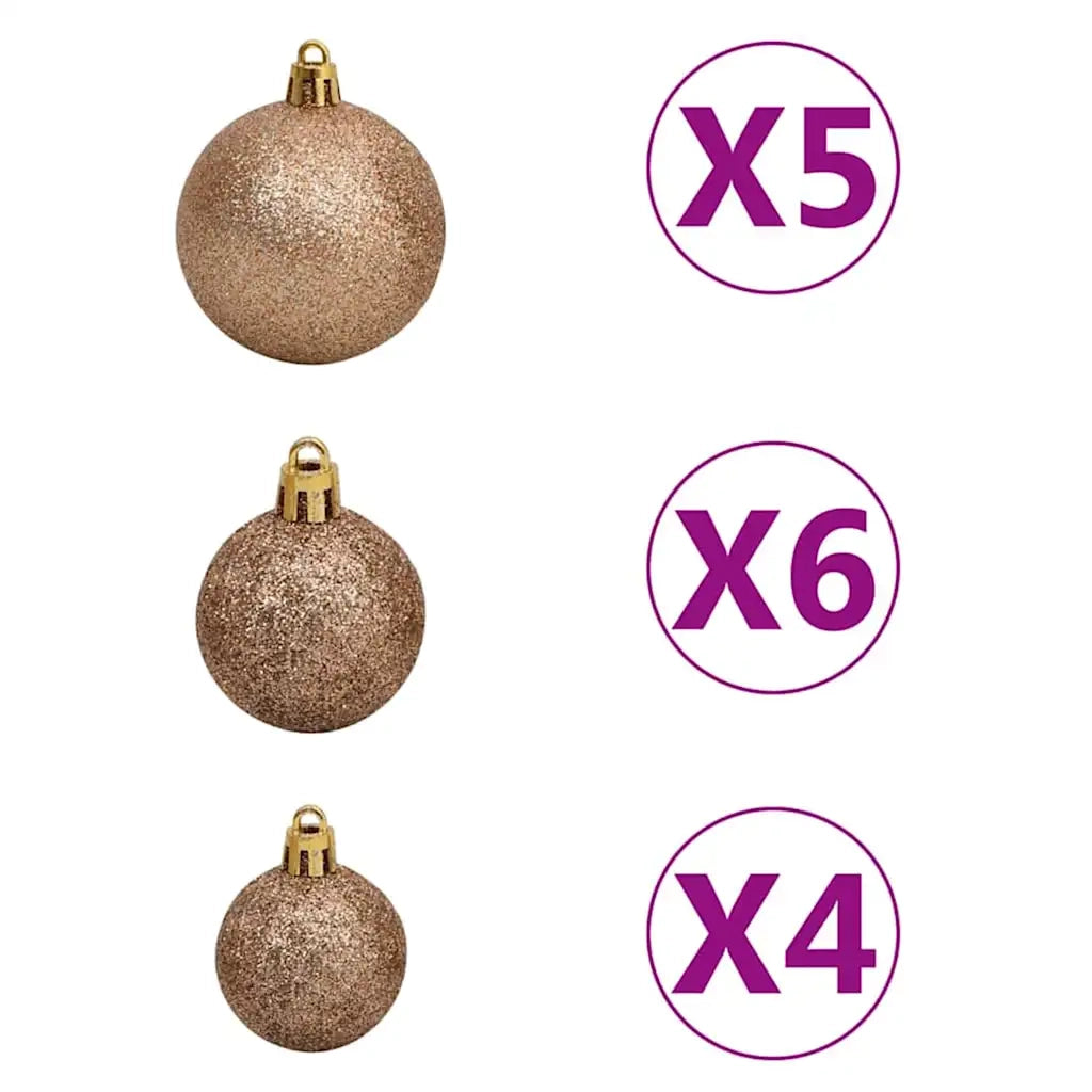Albero di Natale artificiale preilluminato con set di palline 3396151