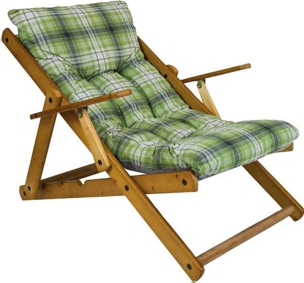SDRAIO COMODONA DA GIARDINO RELAX PIEGHEVOLE CON CUSCINO IMBOTTITO COLORE ASSOR
