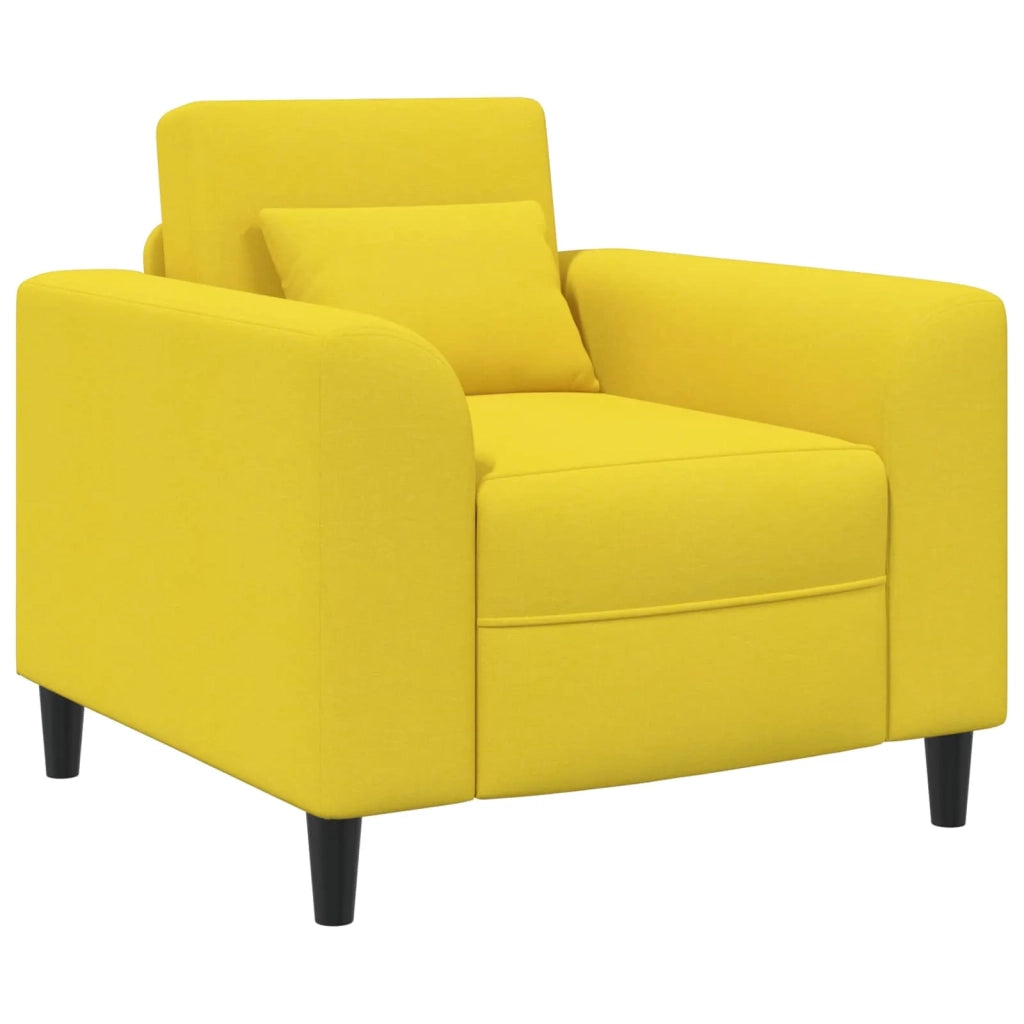 Poltrona Giallo Chiaro Tessuto 42042463