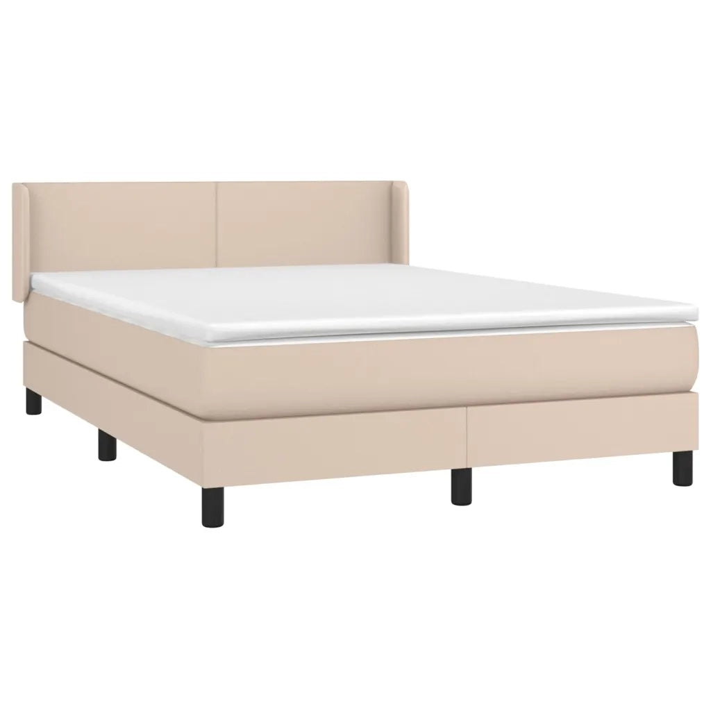 Giroletto a Molle con Materasso Cappuccino 140x200cm Similpelle 3130666