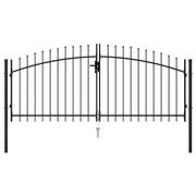 Cancello per recinzione Woerden Doppia porta con punta superiore 299,5x174,5 cm 146027