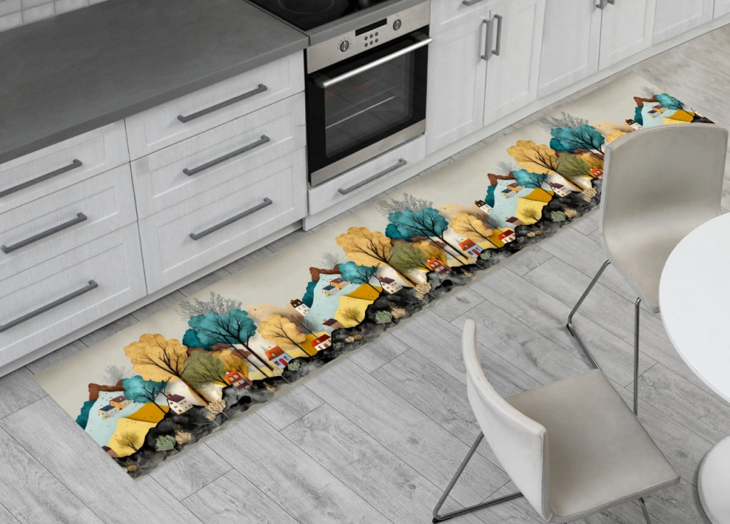 Tappeto Passatoia Cucina Antiscivolo Con Stampa Digitale Dis.Tundra 3582 - 50x230 - Tundra