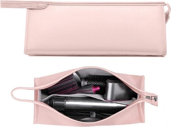 Etui di viaggio adatto - Adatto per stileur Dyson e Dyson Supersonic asciugacapelli - Borsa di trasporto adatta per Dyson - Borsa di trasporto - Organizzatore - Rosso - Pelle in PU - Portatile - Accessori per rulli capelli - protezione sicura