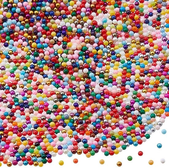 Decorazioni per unghie - 450g - Colore uniforme - Faux Nonpareil - Manufatti artigianali - 1,8-2mm di diametro - Decorazioni per unghie in vetro