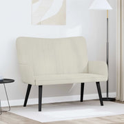 Sofa a Due Posti Crema 115 x 61 x 87 cm Velluto 42028957