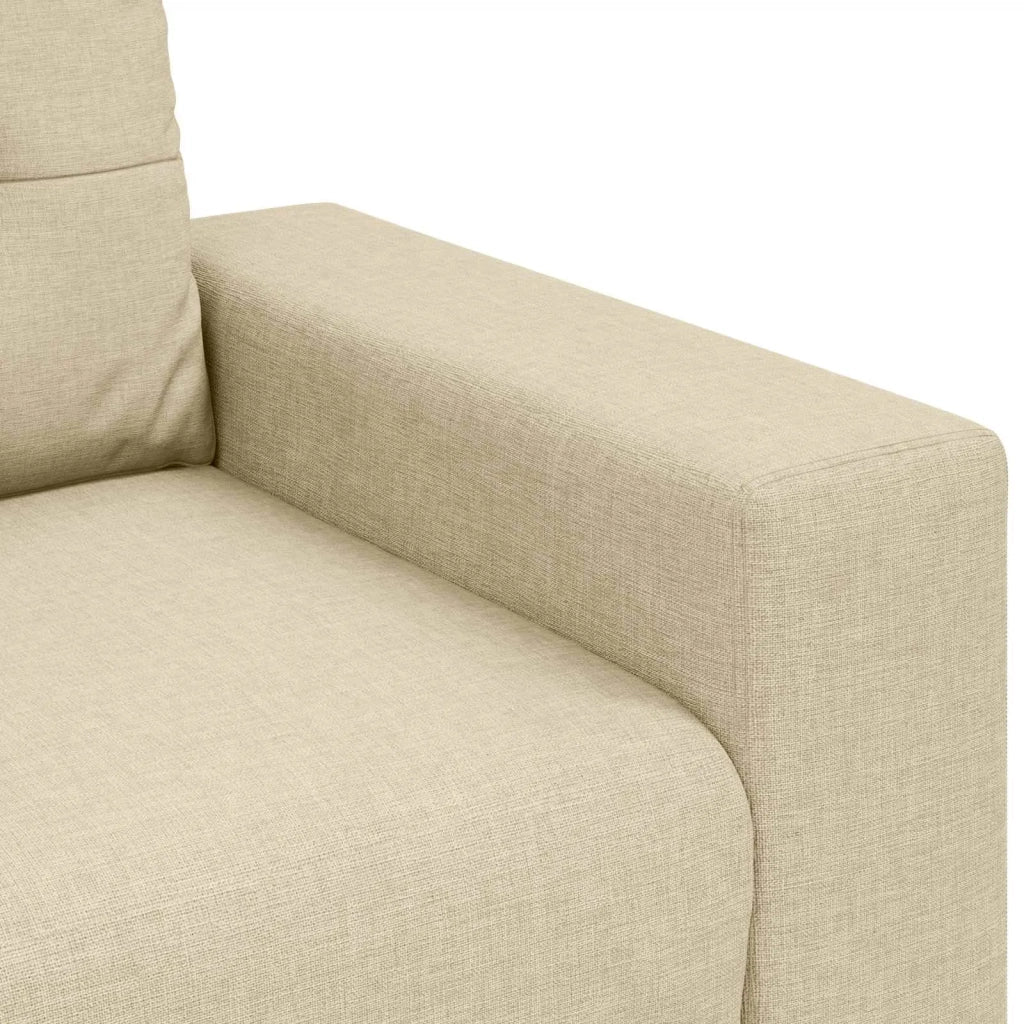 Divano | Divano da soggiorno | Sofa a due posti con cuscino Crema Tessuto