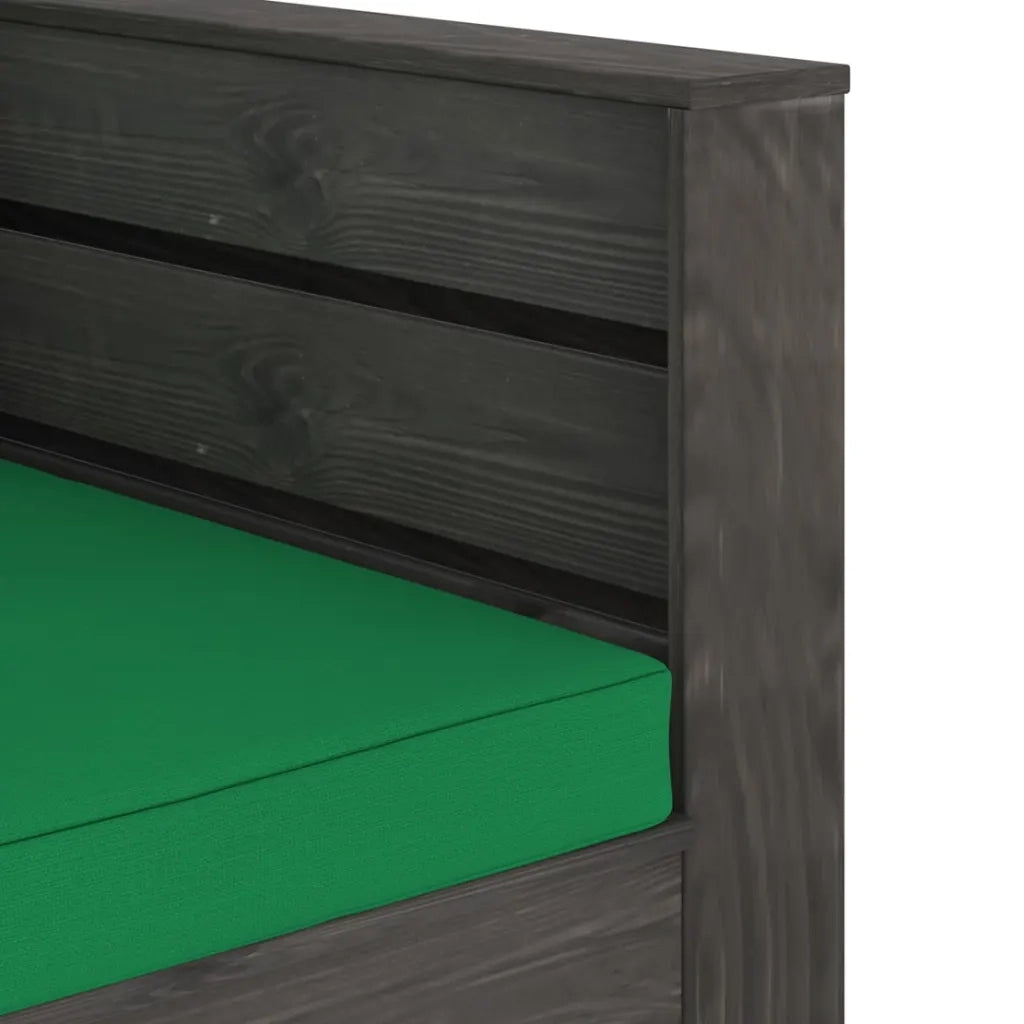 Set Salotto da Giardino 2pz con Cuscini Legno Impregnato Grigio 3068149