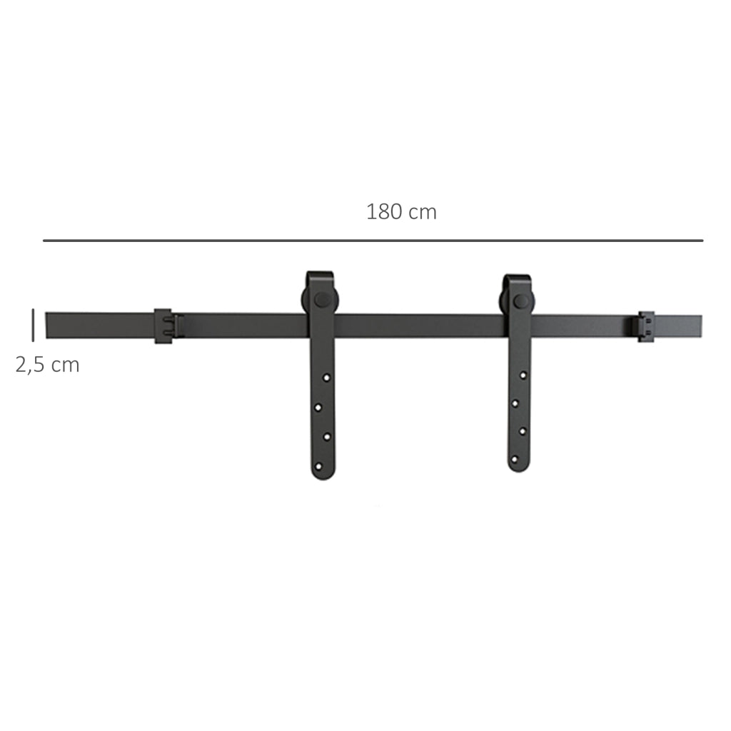 Sistema scorrevole per porte ¨C Minimal ¨C nero acciaio